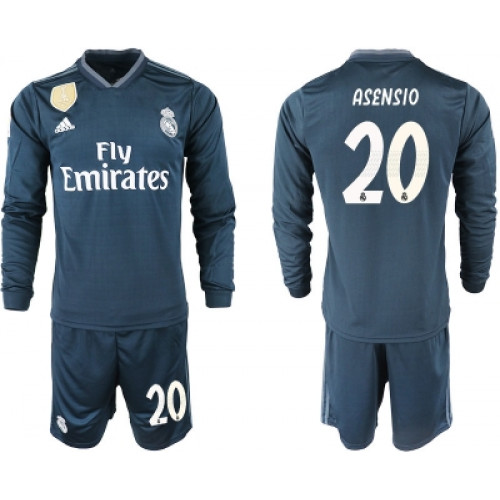 Футболка Реал Мадрида для гостевых игр 2018/19 с длинным рукавом номер 20 Марко Асенсио