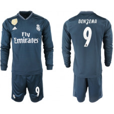 Кофта для гостевых игр Реал Мадрид 2018/19 с длинным рукавом номер 9 Карим Бензема