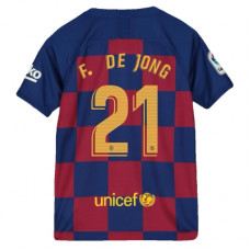 Барселона детская футболка де Йонг домашняя 2019-2020