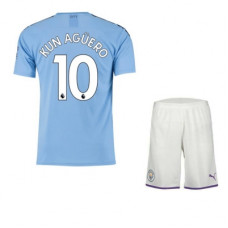 Манчестер Сити Комплект формы домашняя 2019/20 (футболка+шорты) Кун Агуэро 10