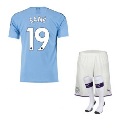 Манчестер Сити Комплект формы домашняя 2019/20 (футболка+шорты+гетры) Сане 19