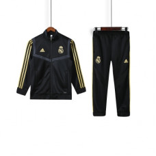 Реал Мадрид Спортивный костюм детский чёрный на молнии 2019-2020