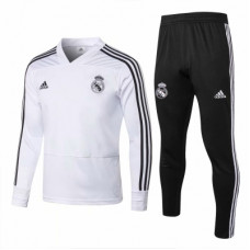 Реал Мадрид Тренировочный костюм чёрный с белым 2018-2019