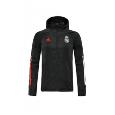 Ветровка Реал Мадрид Adidas черная с капюшоном сезона 2020-2021