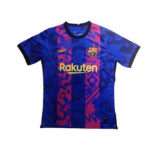 Барселона футболка резервная сине-гранатовая 2021-2022