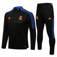 Реал Мадрид тренировочный костюм 2021-2022 черный с синим
