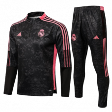 Реал Мадрид тренировочный костюм 2021-2022 черный с розовым