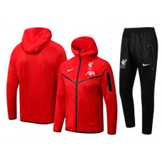 Ливерпуль спортивный костюм Найк с капюшоном красный сезон 2021-2022