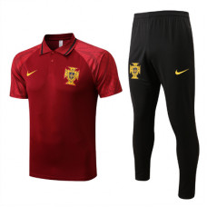 Спортивный костюм сборной Португалии с красным поло сезон 2022-2023