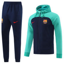 Барселона спортивный костюм с толстовкой сине-бирюзовый 2022-2023