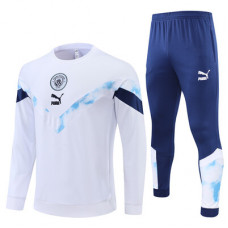 Манчестер Сити детский тренировочный костюм 2022-2023 белый