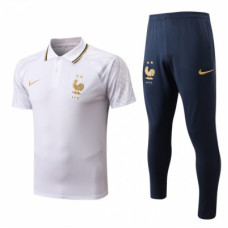 Спортивный костюм Сборной Франции с белым поло 2022-2023