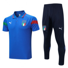 Спортивный костюм Сборной Италии с синим поло 2022-2023