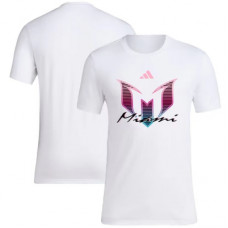 Интер Майами повседневная футболка 2023-2024 белая с эмблемой MESSI