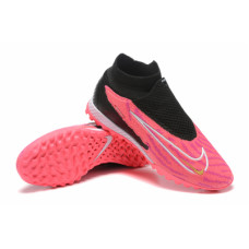Сороконожки Nike Phantom GX Elite TF чёрно-розовые