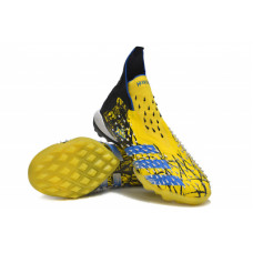 Сороконожки Adidas Predator Freak жёлтые с чёрным