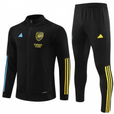 Арсенал спортивный костюм 2023/24 чёрный с жёлтым и голубым