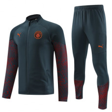 Манчестер Сити спортивный костюм 2023/24 серый с красным