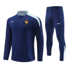 Сборная Франции детский тренировочный костюм 2024/25 тёмно-синий
