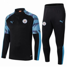 Тренировочный костюм Манчестер Сити черный с голубым сезон 2019-2020