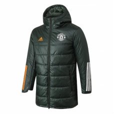 Манчестер Юнайтед Куртка утепленная темно-зелёная Adidas 2020-2021