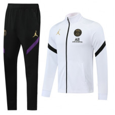 ПСЖ Спортивный костюм Джордан белый с черными вставками сезон 2020-2021