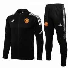 Манчестер Юнайтед спортивный костюм 2021-2022 черный с белым