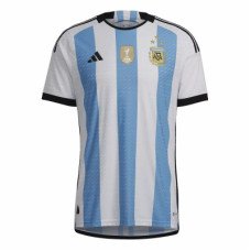 Сборная Аргентины домашняя футболка (игровая версия) 2022-2023 с тремя звёздами